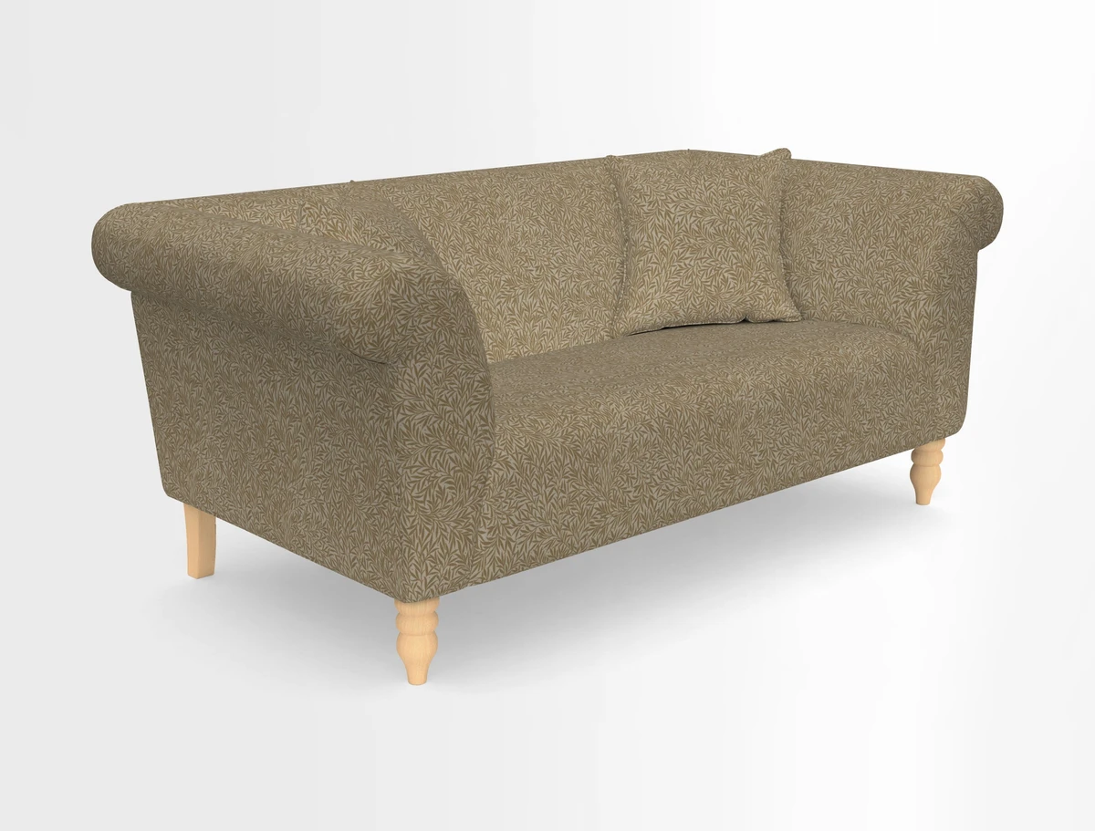 Exbury 3-seater sofa in Frond Stripe Large Storm with scatters in Frond All Over