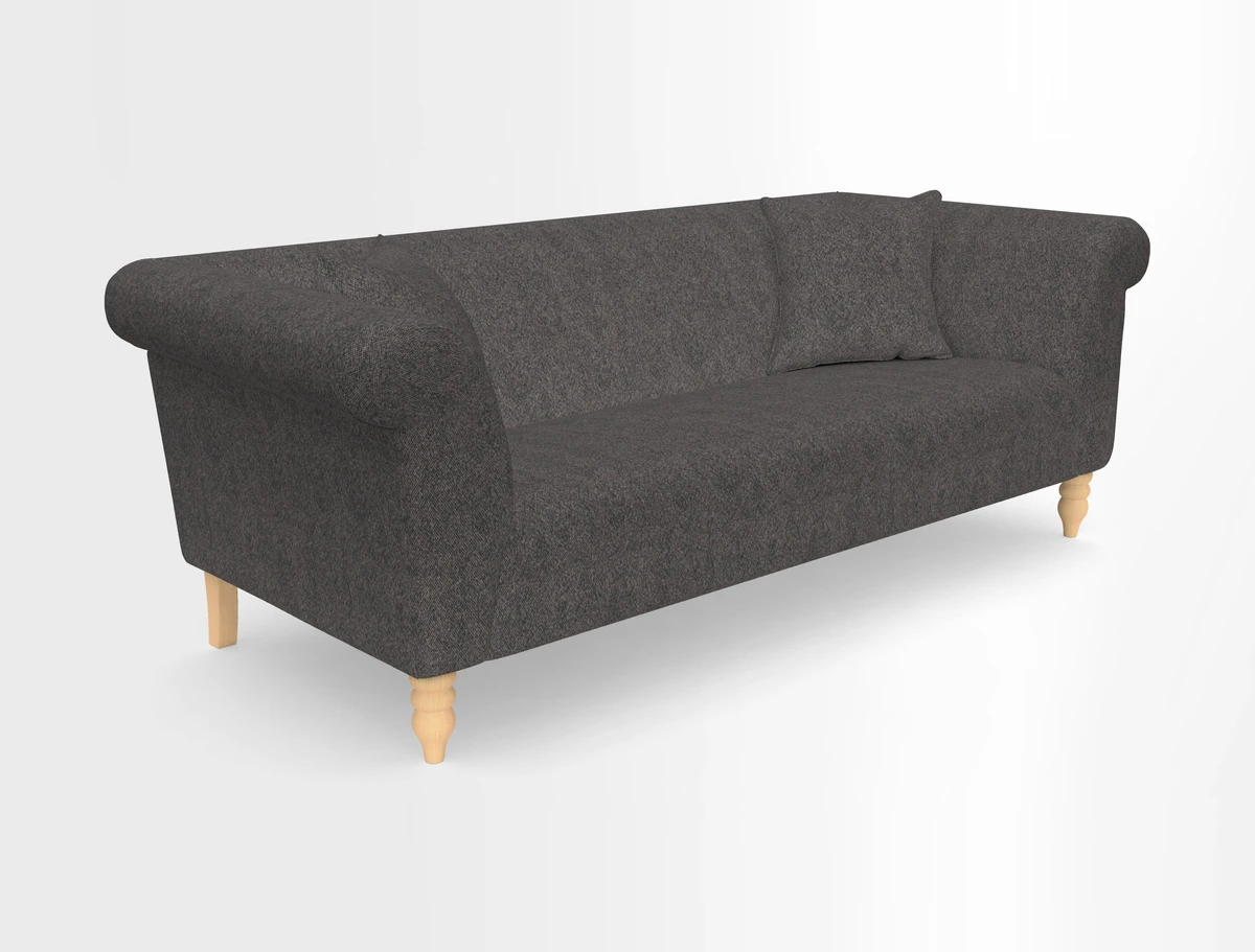 Exbury 3-seater sofa in Frond Stripe Large Storm with scatters in Frond All Over