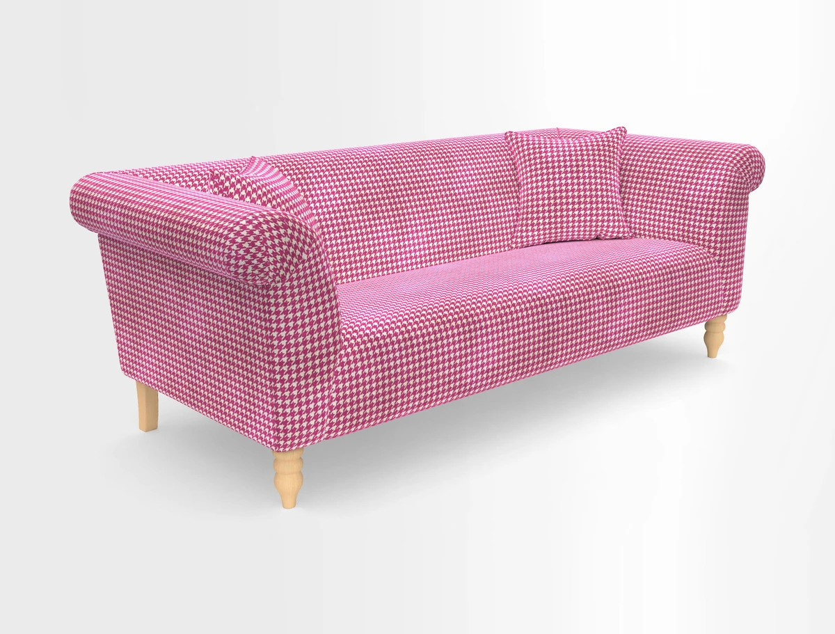 Exbury 3-seater sofa in Frond Stripe Large Storm with scatters in Frond All Over