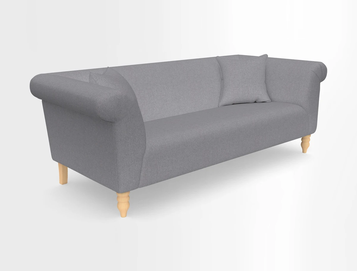 Exbury 3-seater sofa in Frond Stripe Large Storm with scatters in Frond All Over
