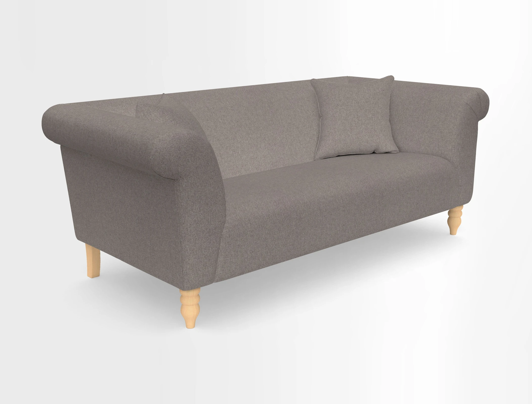 Exbury 3-seater sofa in Frond Stripe Large Storm with scatters in Frond All Over