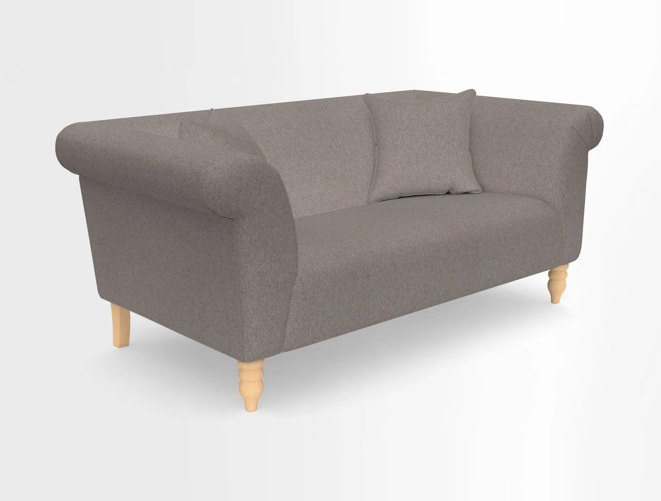 Exbury 3-seater sofa in Frond Stripe Large Storm with scatters in Frond All Over