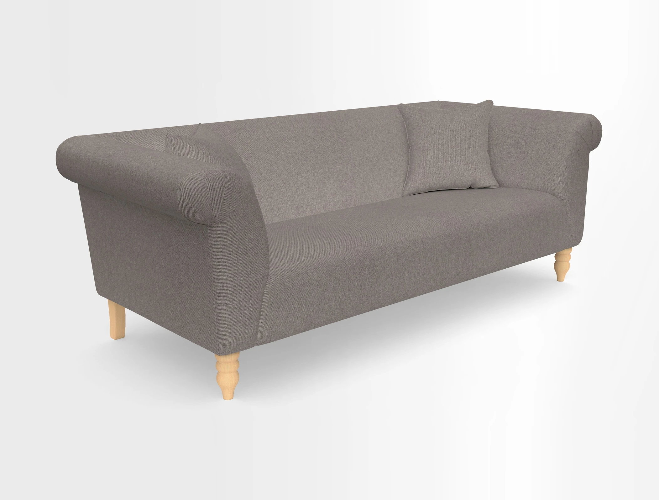 Exbury 3-seater sofa in Frond Stripe Large Storm with scatters in Frond All Over