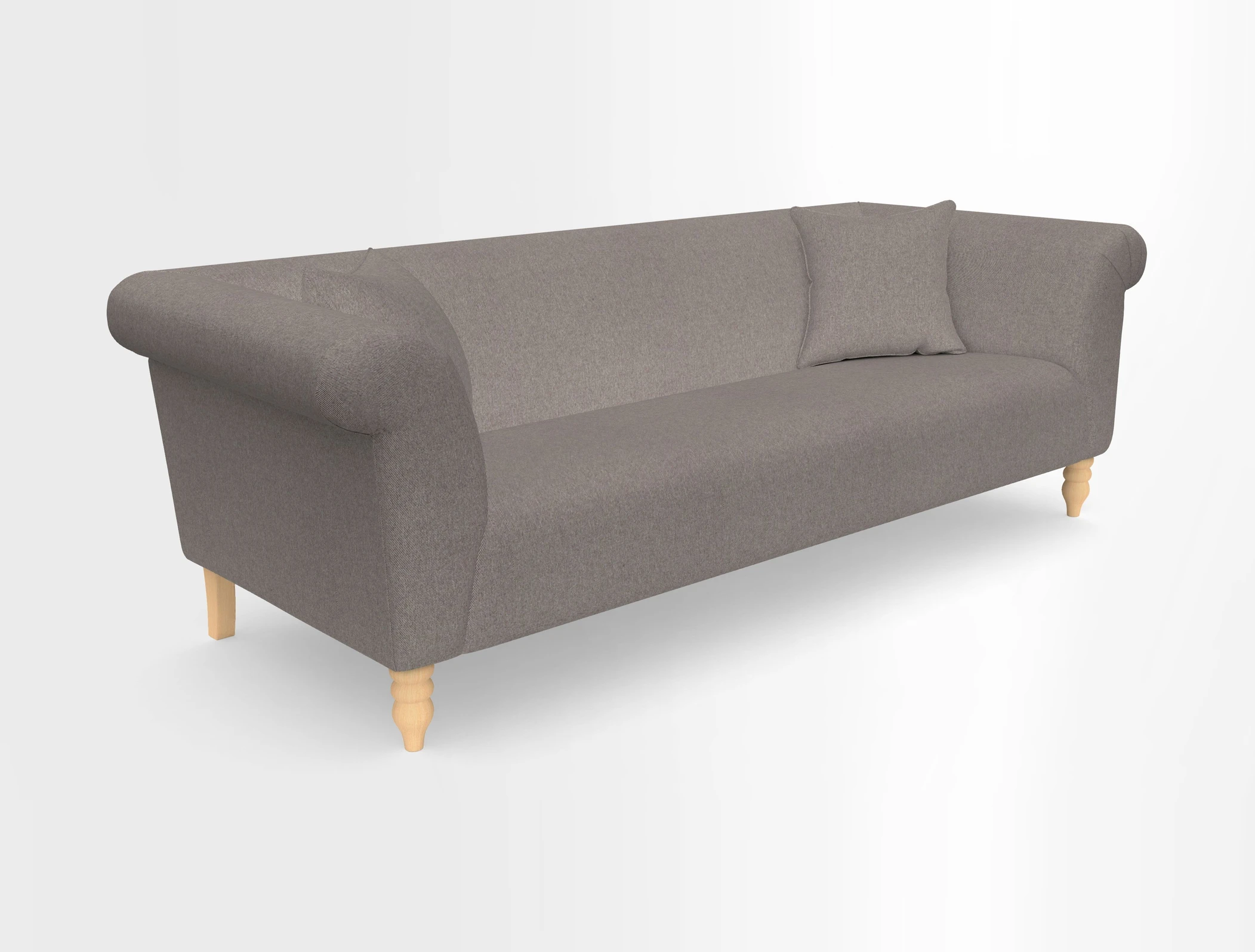 Exbury 3-seater sofa in Frond Stripe Large Storm with scatters in Frond All Over