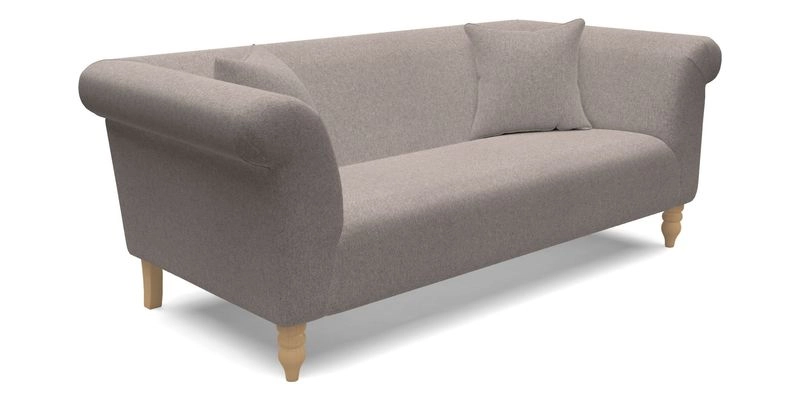 Exbury 3 Seater Sofa in Padua Pavement Forest with Scatters in Gertrude Jekyll Velvet Ink