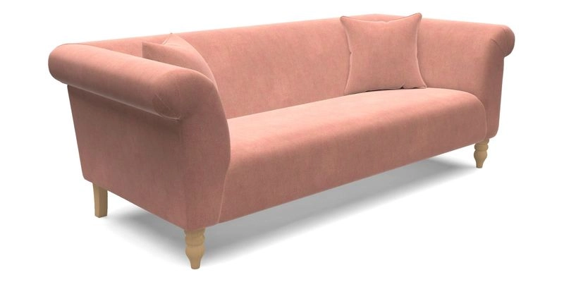  Exbury 4 Seater Sofa in Threads of India Opulent Velvets Paisley Splendour Rouge