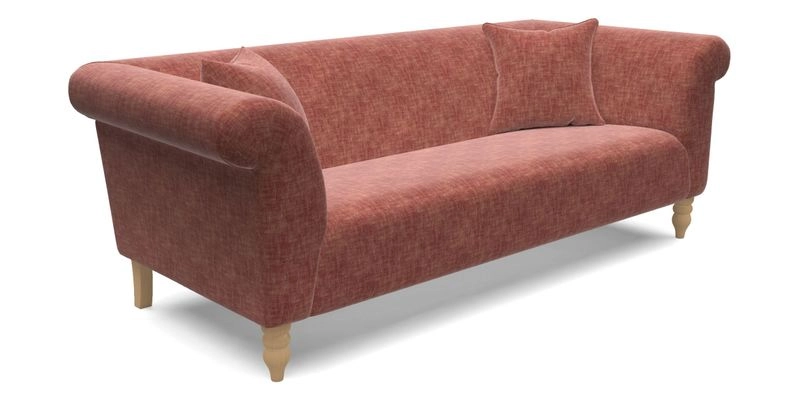  Exbury 4 Seater Sofa in Threads of India Opulent Velvets Paisley Splendour Rouge