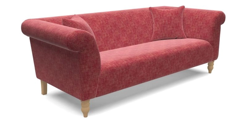  Exbury 4 Seater Sofa in Threads of India Opulent Velvets Paisley Splendour Rouge