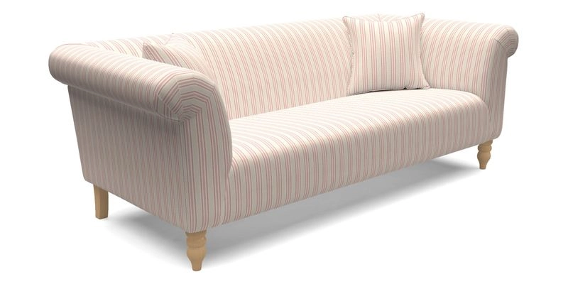 Exbury 3 Seater Sofa in Padua Pavement Forest with Scatters in Gertrude Jekyll Velvet Ink