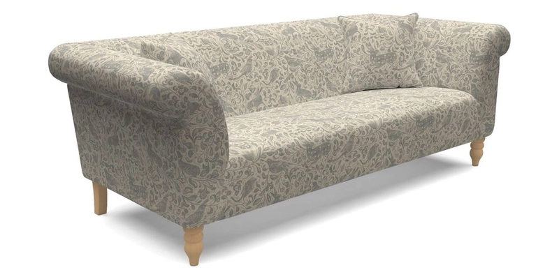  Exbury 4 Seater Sofa in Threads of India Opulent Velvets Paisley Splendour Rouge