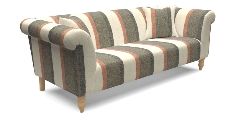  Exbury 4 Seater Sofa in Threads of India Opulent Velvets Paisley Splendour Rouge