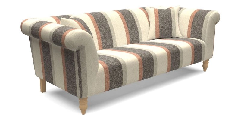  Exbury 4 Seater Sofa in Threads of India Opulent Velvets Paisley Splendour Rouge