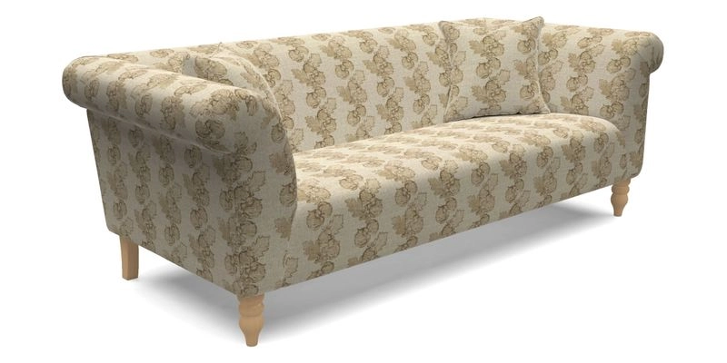 Exbury 3 seater sofa in Padua Pavement Forest with scatters in Gertrude Jekyll Velvet Ink