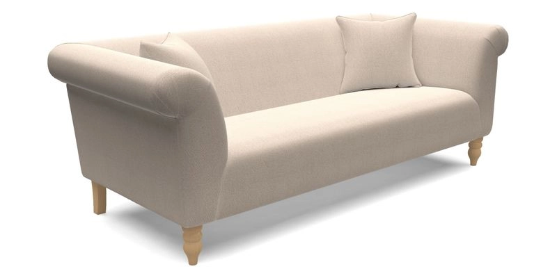 Exbury 3 Seater Sofa in Padua Pavement Forest with Scatters in Gertrude Jekyll Velvet Ink