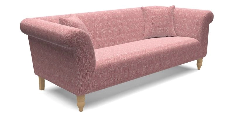 Exbury 3 Seater Sofa in Padua Pavement Forest with Scatters in Gertrude Jekyll Velvet Ink