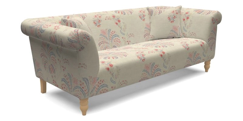 Exbury 3 Seater Sofa in Padua Pavement Forest with Scatters in Gertrude Jekyll Velvet Ink