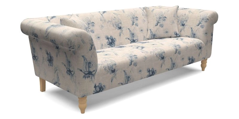  Exbury 4 Seater Sofa in Threads of India Opulent Velvets Paisley Splendour Rouge