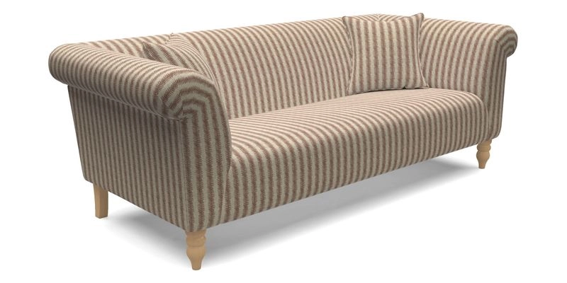 Exbury 3 seater sofa in Padua Pavement Forest with scatters in Gertrude Jekyll Velvet Ink