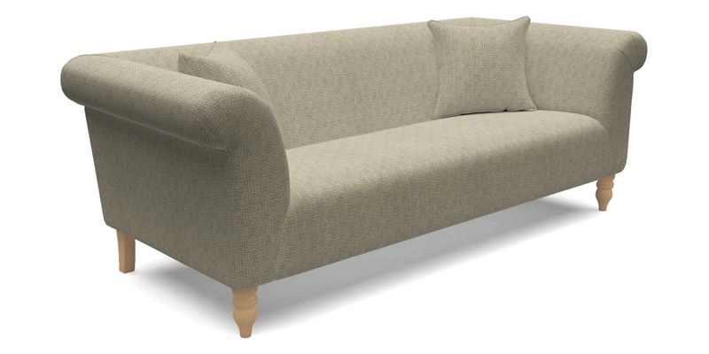 Exbury 3 Seater Sofa in Padua Pavement Forest with Scatters in Gertrude Jekyll Velvet Ink