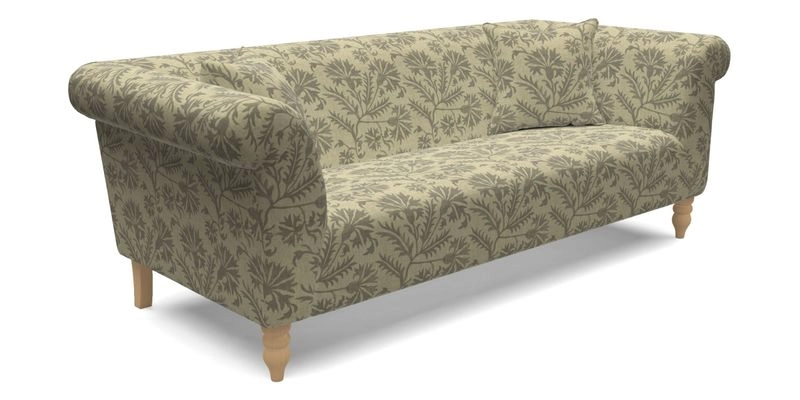  Exbury 4 Seater Sofa in Threads of India Opulent Velvets Paisley Splendour Rouge