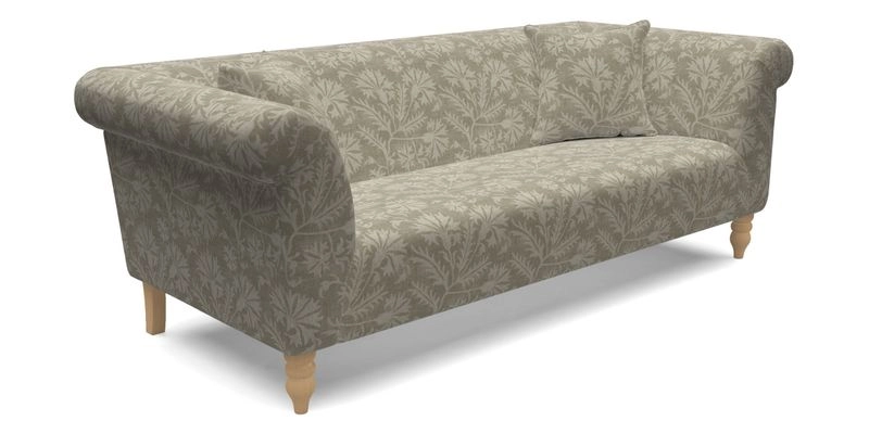  Exbury 4 Seater Sofa in Threads of India Opulent Velvets Paisley Splendour Rouge