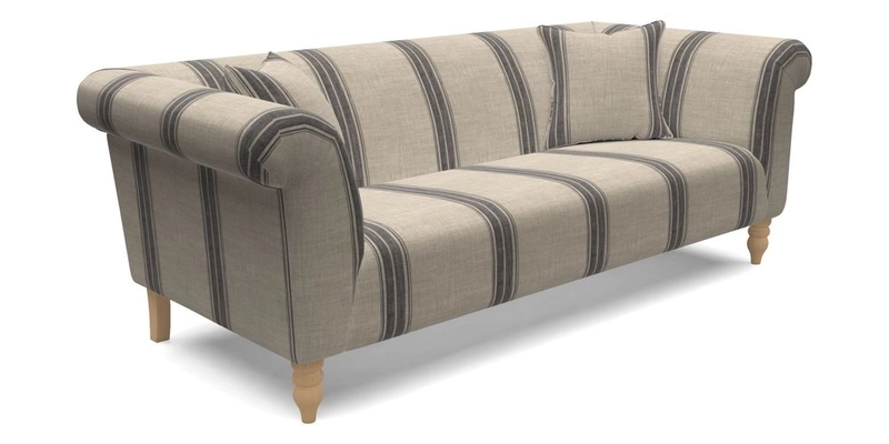  Exbury 4 Seater Sofa in Threads of India Opulent Velvets Paisley Splendour Rouge