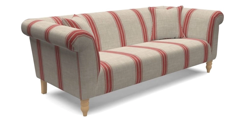  Exbury 4 Seater Sofa in Threads of India Opulent Velvets Paisley Splendour Rouge