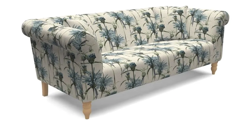  Exbury 4 Seater Sofa in Threads of India Opulent Velvets Paisley Splendour Rouge