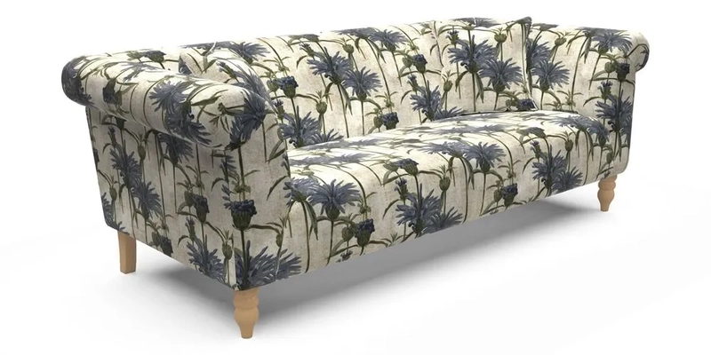  Exbury 4 Seater Sofa in Threads of India Opulent Velvets Paisley Splendour Rouge