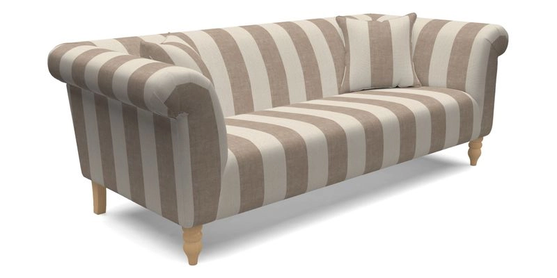 Exbury 3 Seater Sofa in Padua Pavement Forest with Scatters in Gertrude Jekyll Velvet Ink