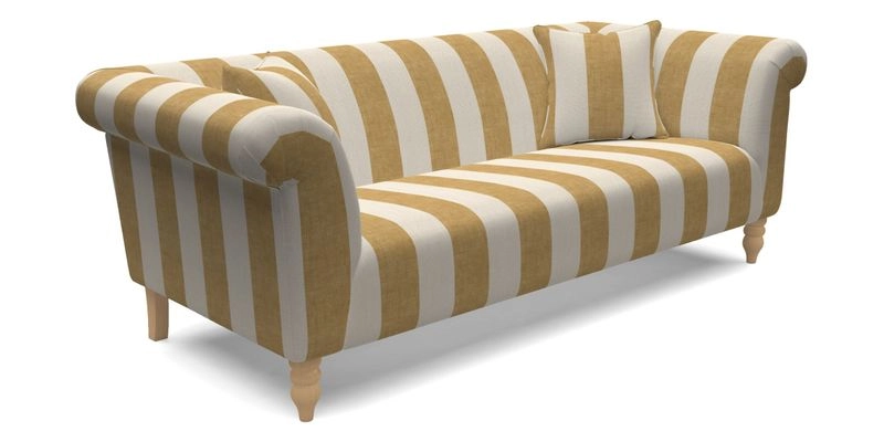 Exbury 3 Seater Sofa in Padua Pavement Forest with Scatters in Gertrude Jekyll Velvet Ink