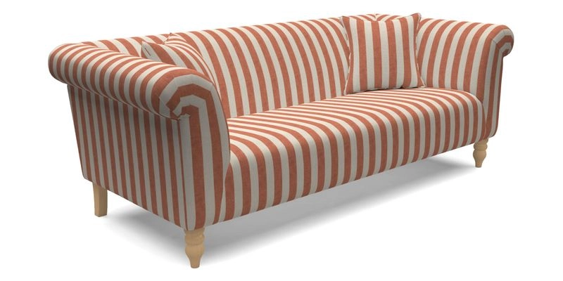 Exbury 3 Seater Sofa in Padua Pavement Forest with Scatters in Gertrude Jekyll Velvet Ink