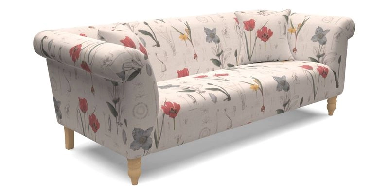  Exbury 4 Seater Sofa in Threads of India Opulent Velvets Paisley Splendour Rouge