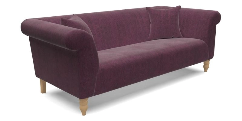  Exbury 4 Seater Sofa in Threads of India Opulent Velvets Paisley Splendour Rouge
