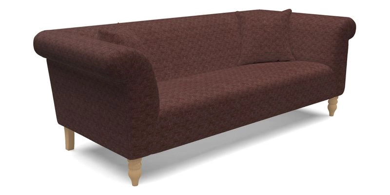  Exbury 4 Seater Sofa in Threads of India Opulent Velvets Paisley Splendour Rouge