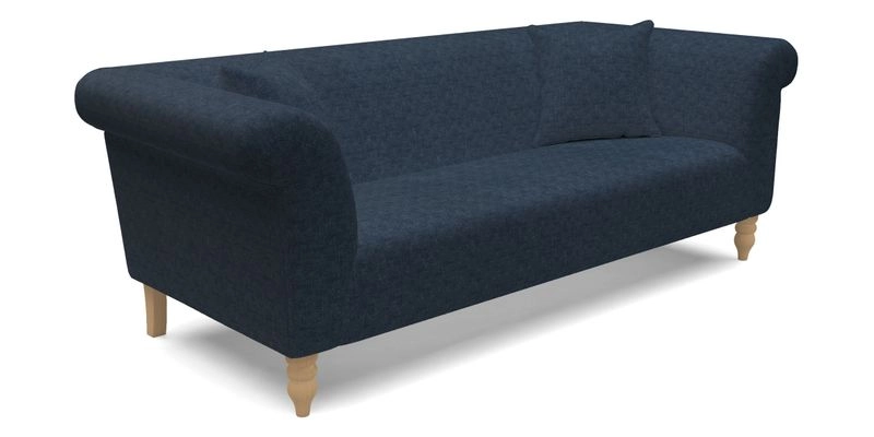  Exbury 4 Seater Sofa in Threads of India Opulent Velvets Paisley Splendour Rouge