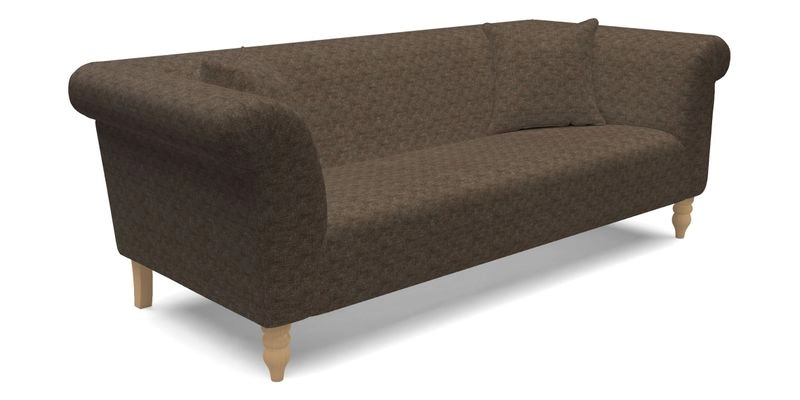  Exbury 4 Seater Sofa in Threads of India Opulent Velvets Paisley Splendour Rouge