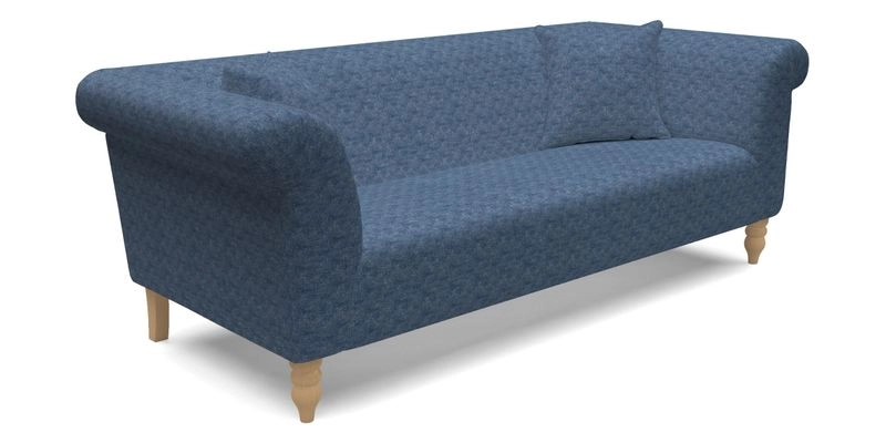  Exbury 4 Seater Sofa in Threads of India Opulent Velvets Paisley Splendour Rouge