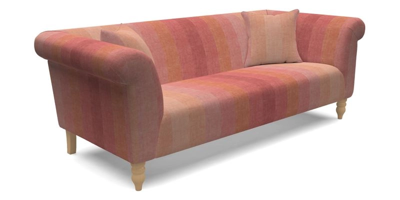 Exbury 3 Seater Sofa in Padua Pavement Forest with Scatters in Gertrude Jekyll Velvet Ink