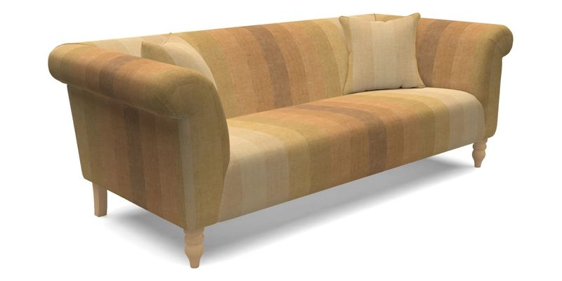 Exbury 3 Seater Sofa in Padua Pavement Forest with Scatters in Gertrude Jekyll Velvet Ink