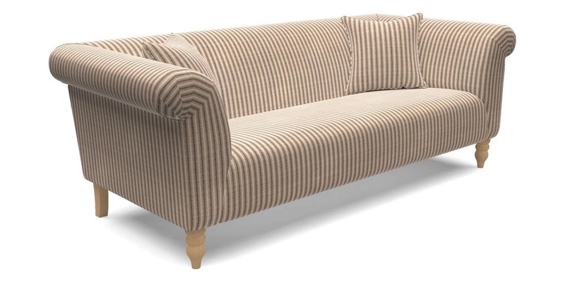  Exbury 4 Seater Sofa in Threads of India Opulent Velvets Paisley Splendour Rouge