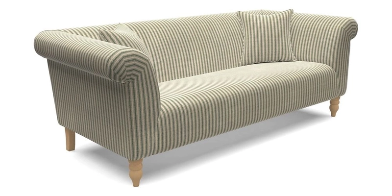  Exbury 4 Seater Sofa in Threads of India Opulent Velvets Paisley Splendour Rouge