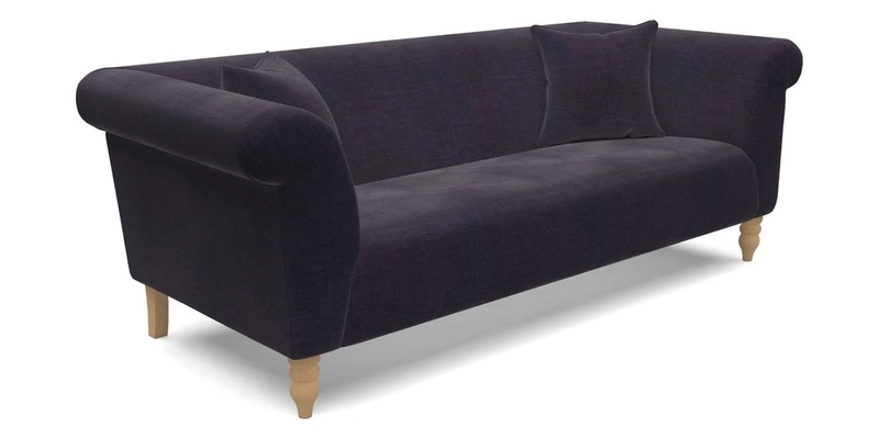  Exbury 4 Seater Sofa in Threads of India Opulent Velvets Paisley Splendour Rouge