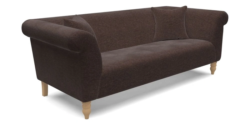  Exbury 4 Seater Sofa in Threads of India Opulent Velvets Paisley Splendour Rouge