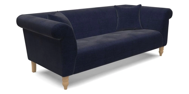  Exbury 4 Seater Sofa in Threads of India Opulent Velvets Paisley Splendour Rouge