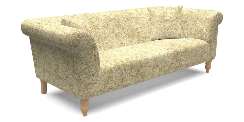  Exbury 4 Seater Sofa in Threads of India Opulent Velvets Paisley Splendour Rouge