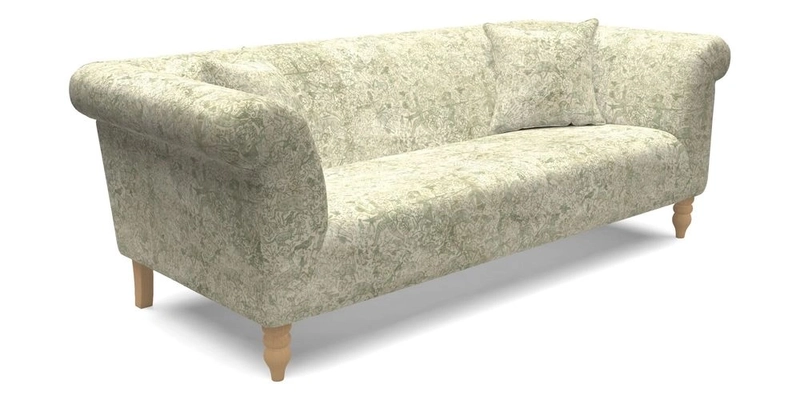  Exbury 4 Seater Sofa in Threads of India Opulent Velvets Paisley Splendour Rouge