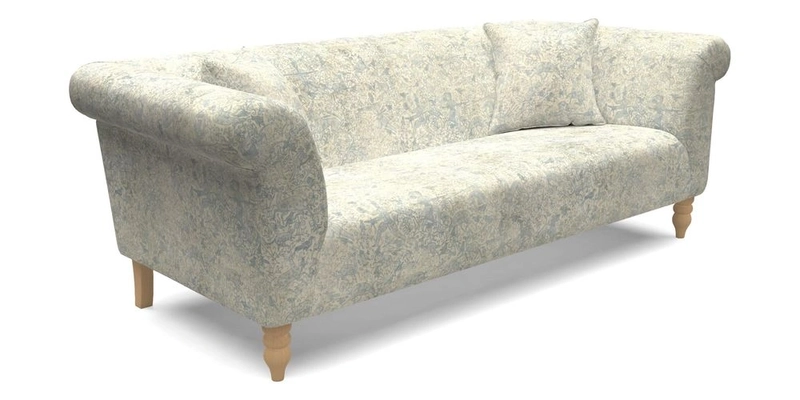  Exbury 4 Seater Sofa in Threads of India Opulent Velvets Paisley Splendour Rouge