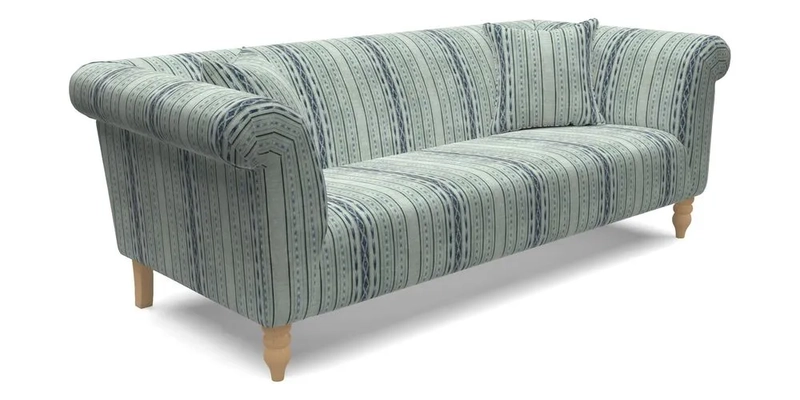  Exbury 4 Seater Sofa in Threads of India Opulent Velvets Paisley Splendour Rouge