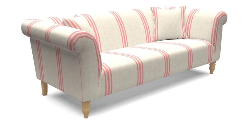  Exbury 4 Seater Sofa in Threads of India Opulent Velvets Paisley Splendour Rouge